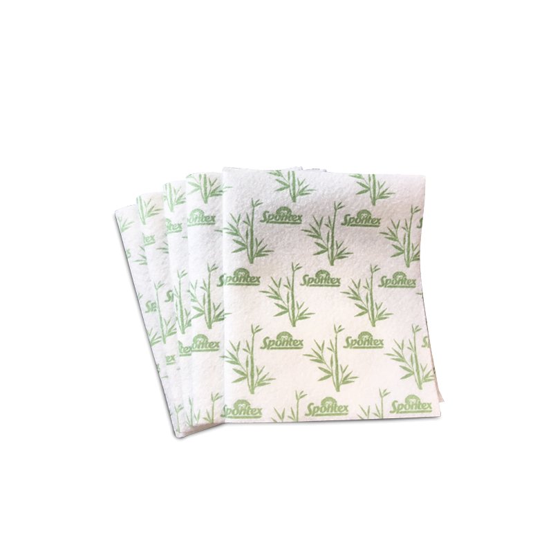 Spontex afwas- en huishoudoekjes bamboe, 100% bamboe, wasbaar 60°C, 5 stuks